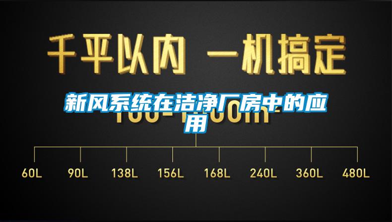 新風系統(tǒng)在潔凈廠房中的應用