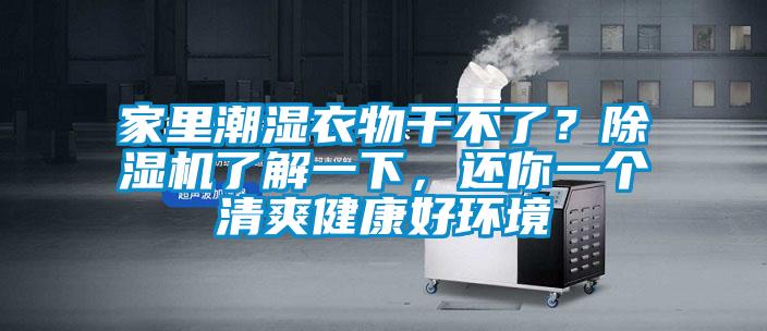 家里潮濕衣物干不了？除濕機(jī)了解一下，還你一個(gè)清爽健康好環(huán)境