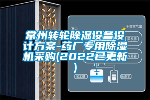 常州轉輪除濕設備設計方案-藥廠專用除濕機采購(2022已更新)