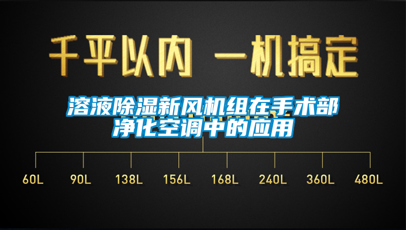 溶液除濕新風(fēng)機組在手術(shù)部凈化空調(diào)中的應(yīng)用