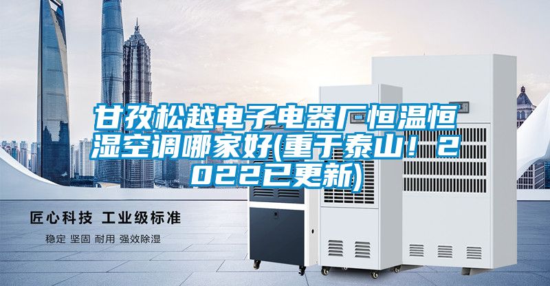 甘孜松越電子電器廠恒溫恒濕空調(diào)哪家好(重于泰山！2022已更新)